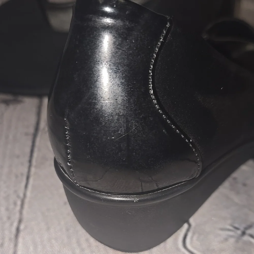 Good Soles by Catherines Black Minimalist Wedge Heel Size 8 1/2 W